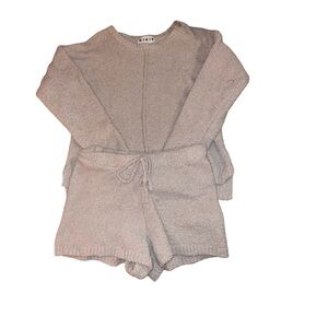 Cozy Beige Knit Sweater Set